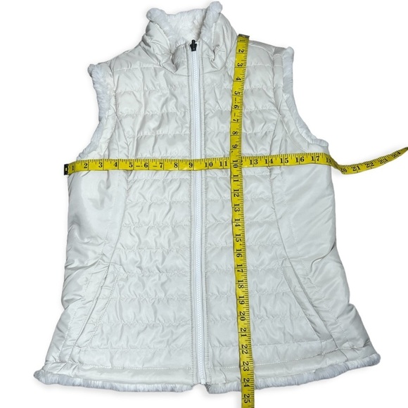 nicole miller original off white ivory reversible puffer vest size S - Picture 11 of 15